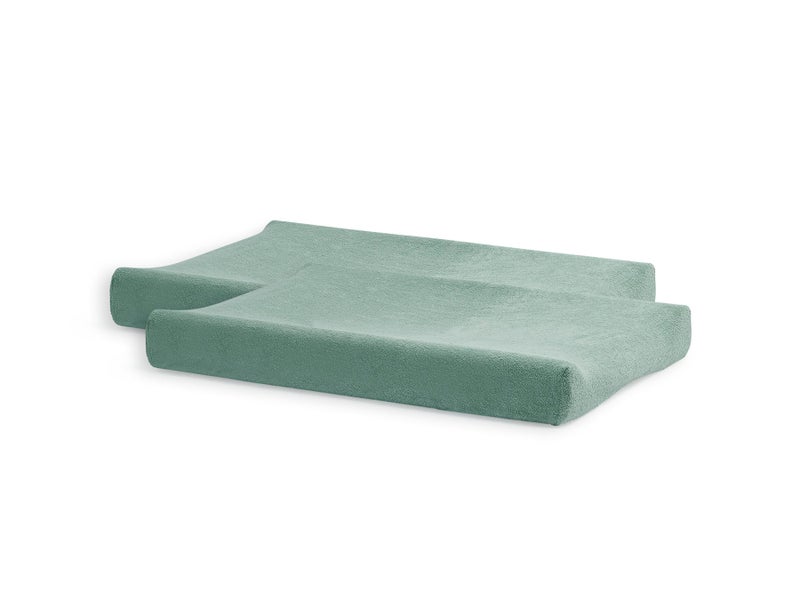 Jollein Changing Mat Cover Terry 50x70cm Ash Green (2pack) - Image 1